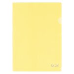 Chemise coin plastique seco a4 polypropylène 12/100e biodégradable couleurs assorties - paquet de 25
