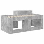 vidaXL Lit haut pour enfants avec bureau Gris béton Bois d'ingénierie
