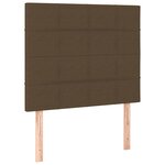 vidaXL Cadre de lit avec tête de lit Marron foncé 100x200 cm Tissu
