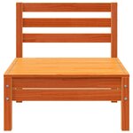 vidaXL Canapés de jardin sans accoudoirs 2 Pièces cire marron bois massif