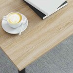 vidaXL Table basse Sonoma 100 x 100 x 45 cm Bois d'ingénierie