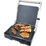 STEBA 187000 FG70 Grill de contact - 1800 W - Surface de cuisson antiadhésive: 2 x 27 x 24 cm - Inox et noir