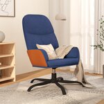 vidaXL Chaise de relaxation Bleu Tissu