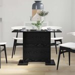 vidaXL Table de salle à manger Chêne noir 110 x 60 x 75 cm