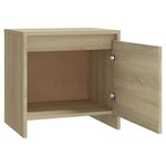 vidaXL Tables de chevet 2 Pièces chêne sonoma bois d'ingénierie