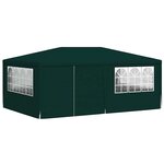 vidaXL Tente de réception avec parois latérales 4x6 m Vert 90 g/m²