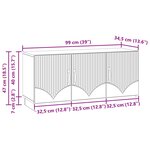 vidaXL Meuble TV Gris béton 99 x 34 5 x 47 cm Bois d'ingénierie