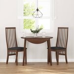 vidaXL Chaises à manger coussins 2 Pièces marron bois massif caoutchouc