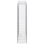 vidaXL Panier de gabions arqué 200x50x200/220 cm Fer galvanisé