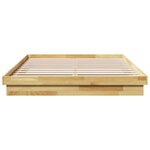 vidaXL Cadre de lit sans matelas 135x190 cm bois massif de chêne
