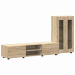 vidaXL Ensemble meuble TV FLORIN Chêne Sonoma Bois d'ingénierie