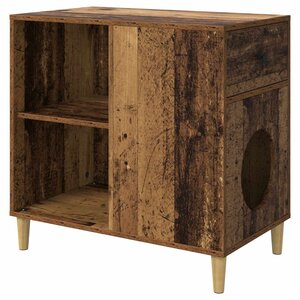 vidaXL Maison pour chat Bois ancien 72 x 42.5 x 70 cm