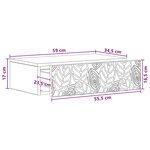 vidaXL Table d'appoint murale 59 x 34 5 x 17 cm Bois d'ingénierie