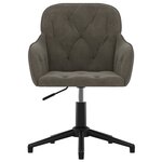 vidaXL Chaises pivotantes à manger lot de 2 Gris foncé Velours
