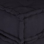 vidaXL Poufs Modulaires 2 Pièces Tissu Anthracite