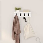 vidaXL Porte-manteau mural Blanc 40 x 10.5 x 10.5 cm Bois d'ingénierie