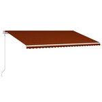 vidaXL Auvent rétractable automatique 600x300 cm Orange et marron