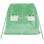 vidaXL Serre avec cadre en acier vert 10 m² 5x2x2 3 m