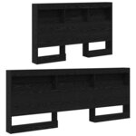 vidaXL Tête de lit de rangement Chêne noir 120 cm Bois d'ingénierie
