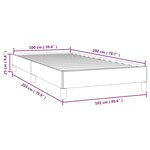vidaXL Cadre de lit sans matelas bleu foncé 100x200 cm velours