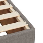 vidaXL Sommier à lattes de lit avec matelas Taupe 180x200 cm Tissu