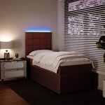 vidaXL Sommier à lattes de lit avec matelas Rose 100x200 cm Velours