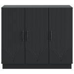 vidaXL Buffet Noir 89 x 34 5 x 77 cm Bois d'ingénierie