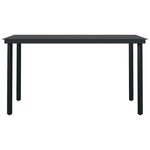 vidaXL Ensemble à manger de jardin avec coussins 7 Pièces Noir