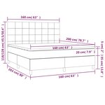 vidaXL Sommier à lattes de lit avec matelas Marron foncé 160x200 cm