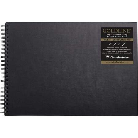 Carnet goldline a3 paysage 64p 140g spirales clairefontaine