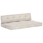 vidaXL Coussin de canapé palette Marron clair Tissu Patchwork