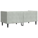 vidaXL Canapé Chesterfield avec traversins 2 places gris clair velours