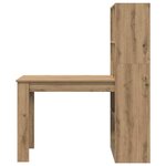 vidaXL Bureau chêne artisanal 122 x 67 x 145 cm Bois d'ingénierie
