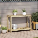 vidaXL Table de rempotage avec étagère 108x35x75 cm bois pin imprégné