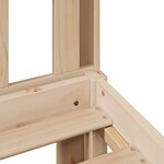 vidaXL Lit bibliothèque sans matelas 90x190 cm bois de pin massif