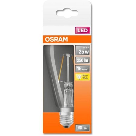 Osram ampoule led edison clair filament  2 5w=25 e27 chaud