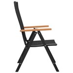 vidaXL Chaises de jardin lot de 4 Résine tressée Noir