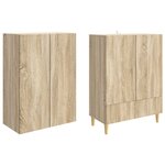vidaXL Ensemble de Meubles 2 Pièces 66 x 34 5 x 95 cm Bois d'ingénierie