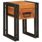 vidaXL Table d'appoint 30 x 30 x 40 cm Bois d'acacia massif et métal