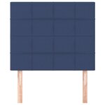 vidaXL Tête de lit Bleu 90x5x118/128 cm Tissu