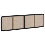 vidaXL Tête de lit avec tête de lit Noir 200 x 55 x 3 cm Rotin