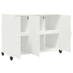 vidaXL Buffet blanc 100 5x39x72 cm acier