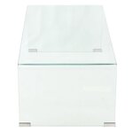 vidaXL Table basse 98x45x30 cm Verre trempé Transparent