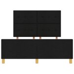 vidaXL Cadre de lit avec tête de lit Noir 140 x 200 cm tissu