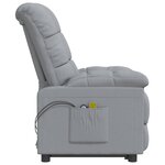 vidaXL Fauteuil électrique de massage Gris clair Tissu