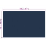 vidaXL Film solaire de piscine flottant PE 800x500 cm Noir et bleu