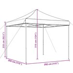 vidaXL Tente réception pliable escamotable terre cuite 292x292x315 cm