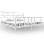 vidaXL Cadre de lit Blanc Bois de pin massif 200x200 cm