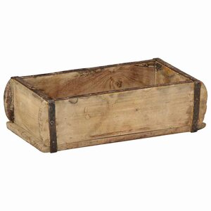 vidaXL Plateau avec stockage Marron 30 x 15 x 9 cm Bois Recyclé Solide