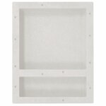 vidaXL Niche de douche avec 2 compartiments Blanc mat 41x51x10 cm